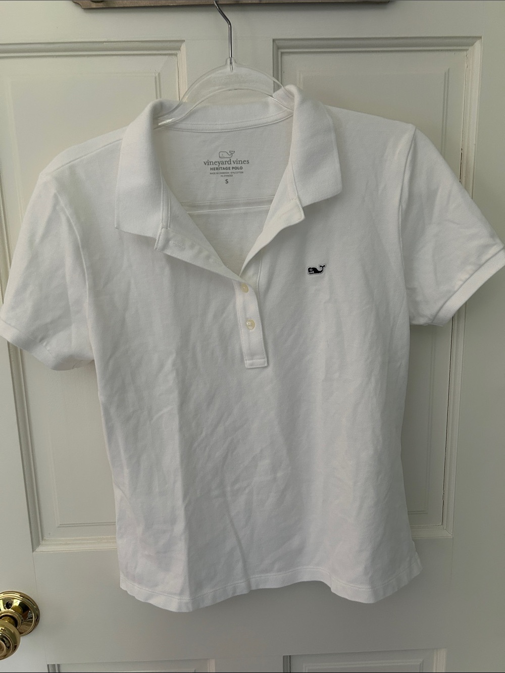 Vineyard Vines White Heritage Polo, Barely worn! Sz small